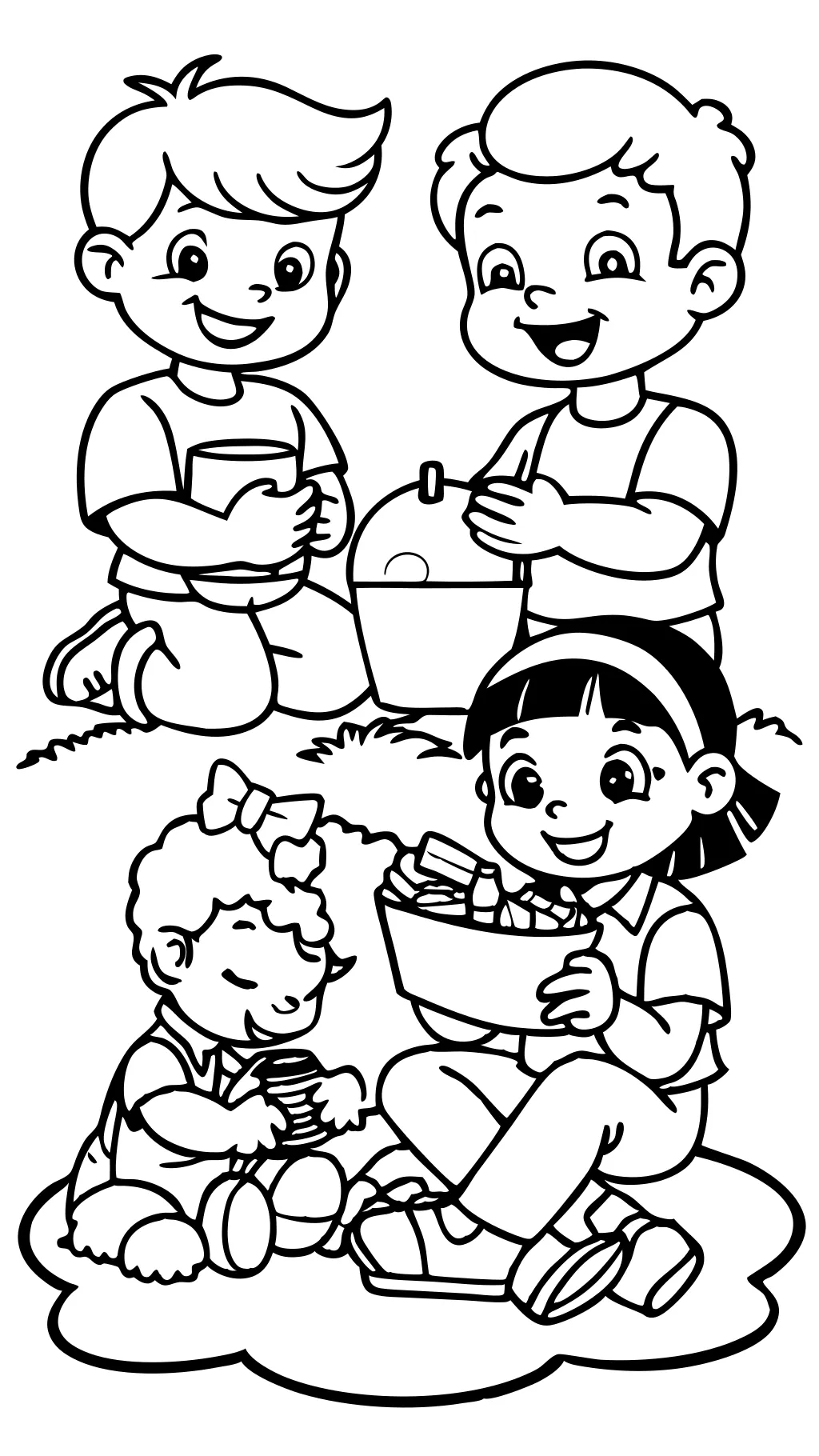 coloring pages about sharing